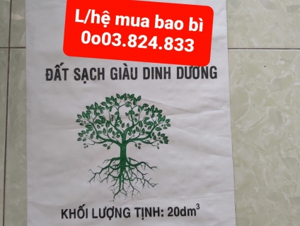 bao pp dệt, bao đựng phân bón, bao đựng đất sạch in theo yêu cầu