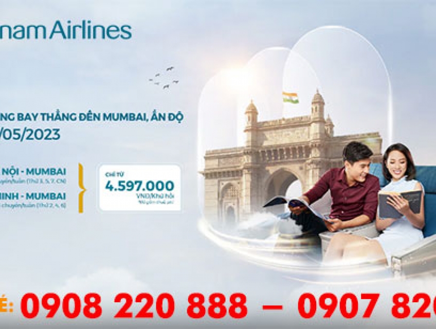 VNA khai trương 02 đường bay thẳng đến Mumbai