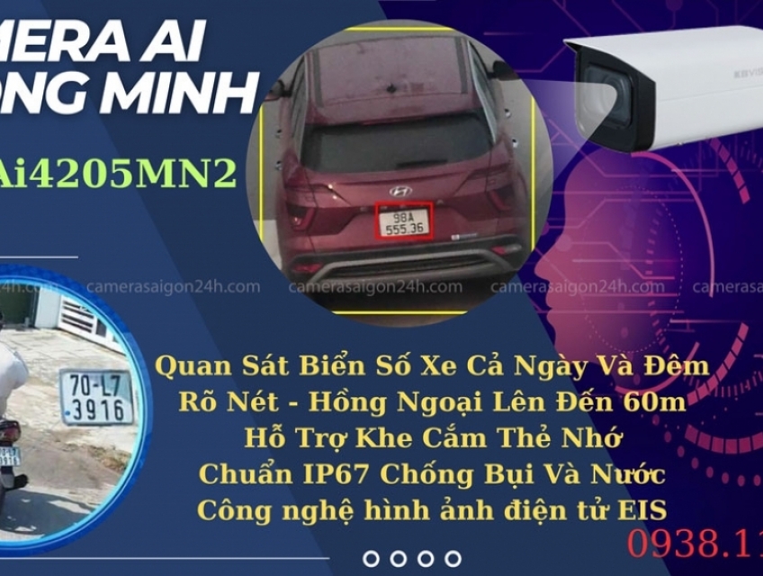 Camera Công Nghệ AI - Quan Sát Biển Số Xe - Giá LH