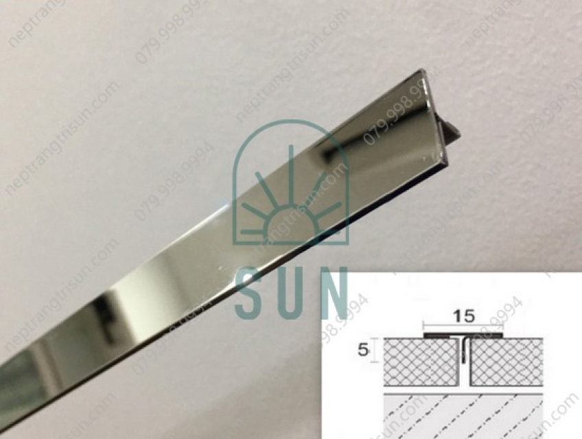 Nẹp T15 Trang Trí Nội Thất Bằng Inox 304