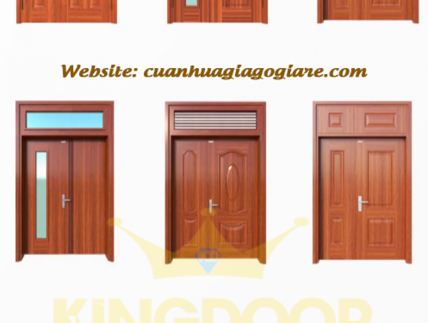 BÁO GIÁ CỬA THÉP VÂN GỖ (CỬA GỖ 4 CÁNH LỆCH KG-41 )MỚI NHẤT 2023
