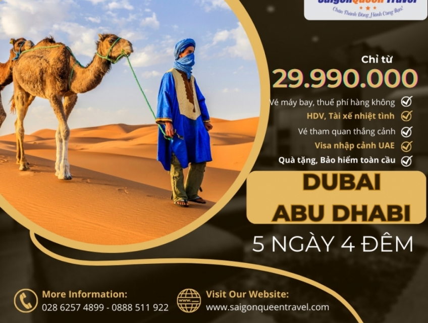 TOUR DU LỊCH DUBAI - ABU DHABI 5N4Đ