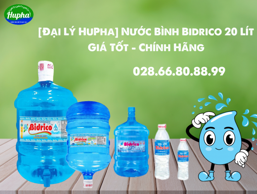 [CHẤT LƯỢNG] Bình Nước Bidrico 19 Lít Có Vòi, Giá Bình Dân - Đại Lý Hu