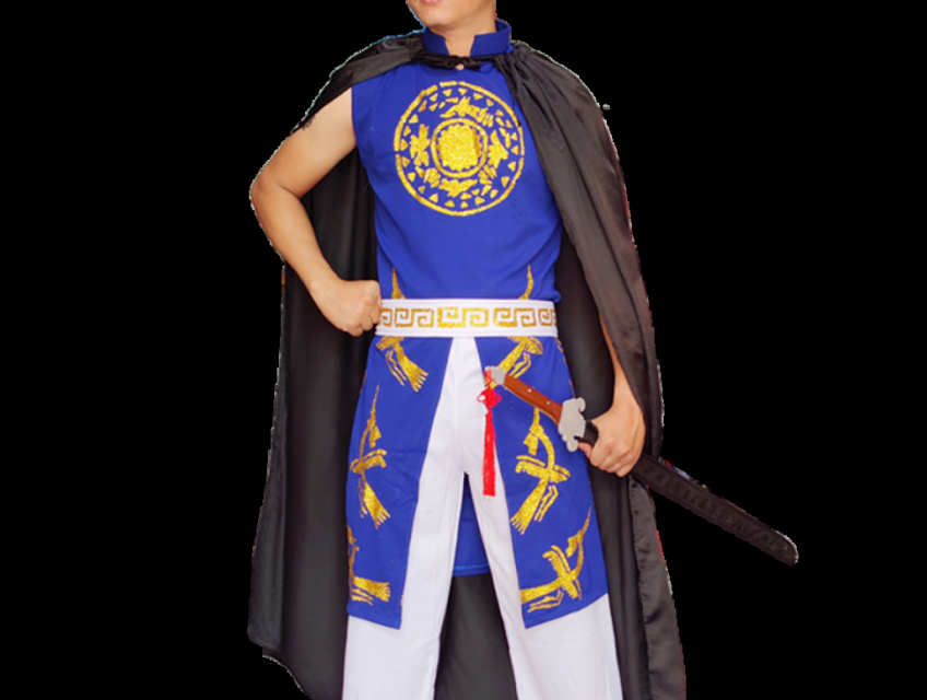 Cho thuê trang phục Âu Lạc nam xanh