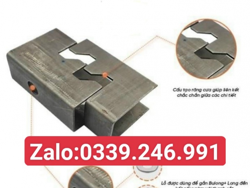 Ngàm pát sắt răng cưa âm dương lắp ráp bàn ghế sắt xếp gọn