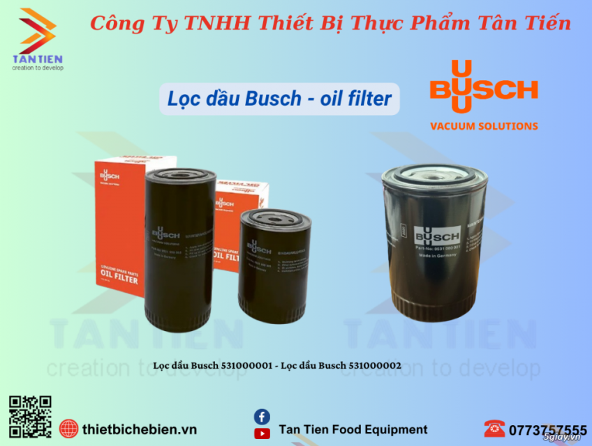 Lọc dầu bơm hút chân không Busch