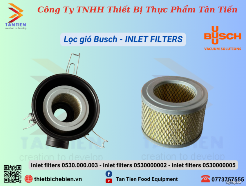 Lọc gió bơm Busch - inlet filters Busch
