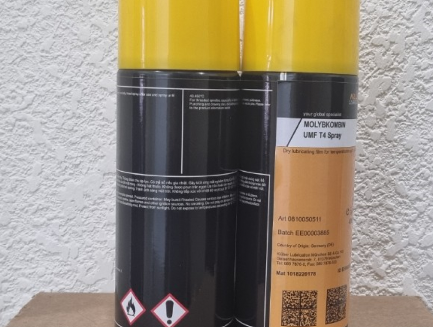 Kluber Lubrication : Chất phủ Kluber Molybkombin UMF T4 Spray 400ml