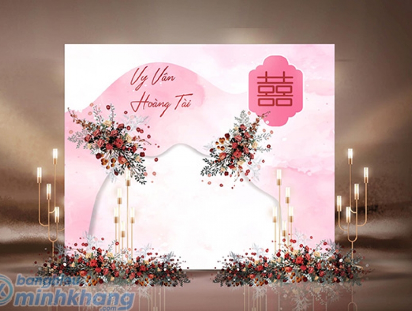 15+ Mẫu backdrop check in đám cưới đẹp