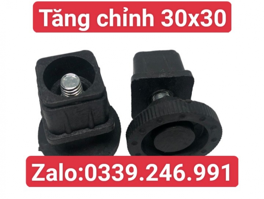 Chân tăng chỉnh chiều cao KT hộp 30x30mm