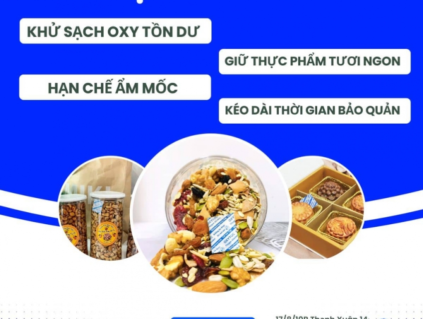 Công dụng của gói hút Oxy , Gói hút ẩm cho thực phẩm