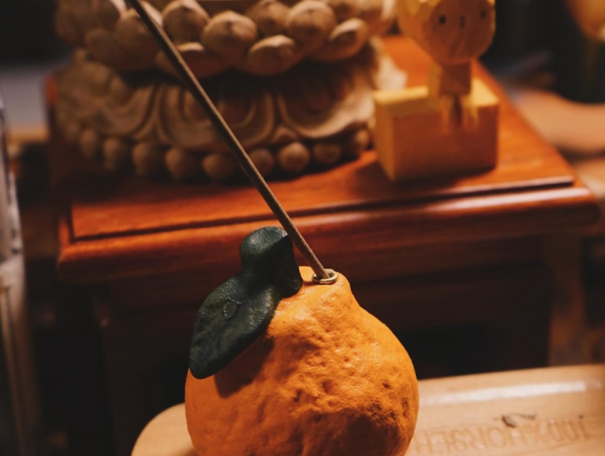 Lư Cắm Hương Hình Quả Cam