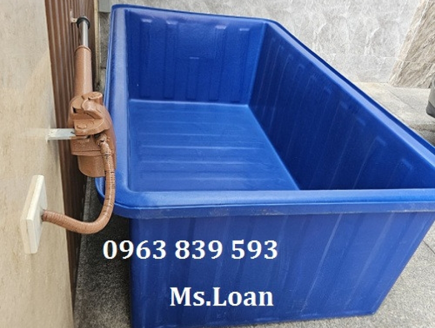 Thùng chữ nhật 1700lit xanh - tank nhựa đựng nước / 0963 839 593