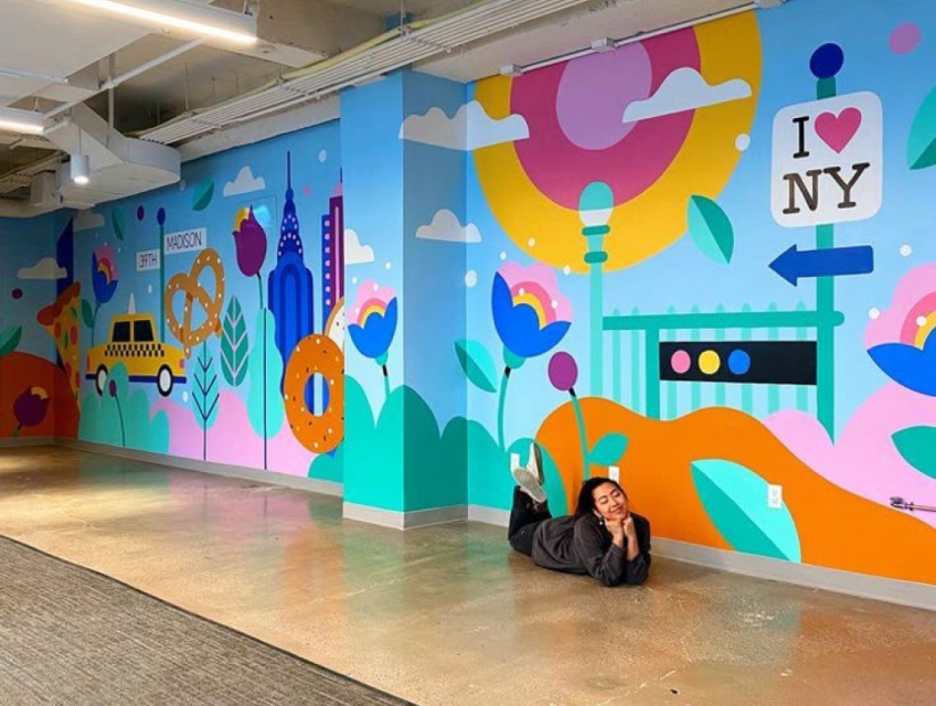 Vẽ tranh tường văn phòng