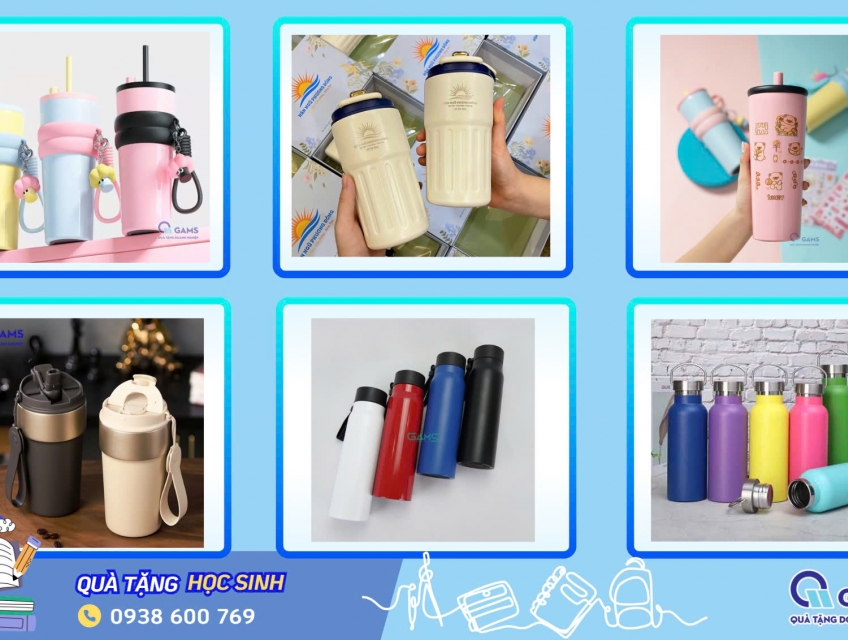 Mẫu Bình giữ nhiệt quà tặng học sinh rẻ đẹp chất lượng