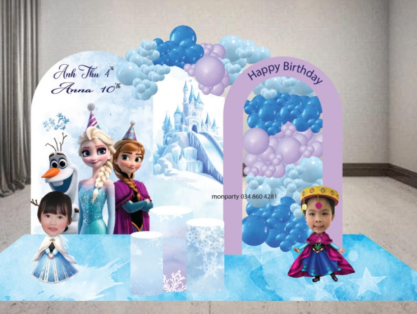 Trang trí sinh nhật chủ đề Elsa (Frozen)