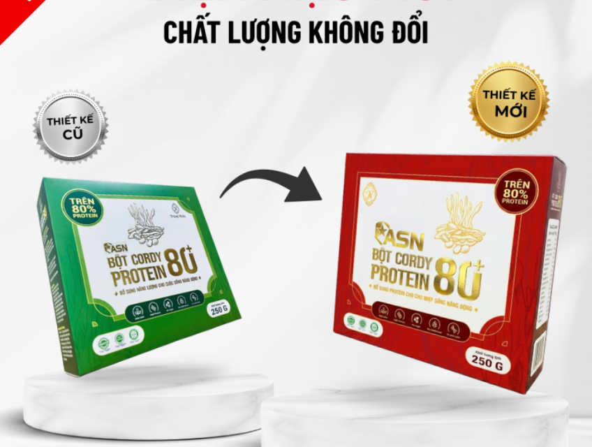 ASN Cordy Protein 80 + -Đạm thực vật nonGMO kết hợp đông trùng hạ thảo