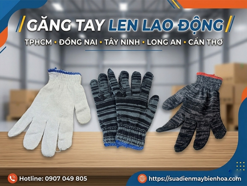 Găng tay len lao động tại TPHCM, Đồng Nai, Tây Ninh, Long An, Cần Thơ