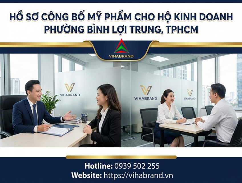 Hồ sơ công bố mỹ phẩm cho hộ kinh doanh Phường Bình Lợi Trung, TPHCM