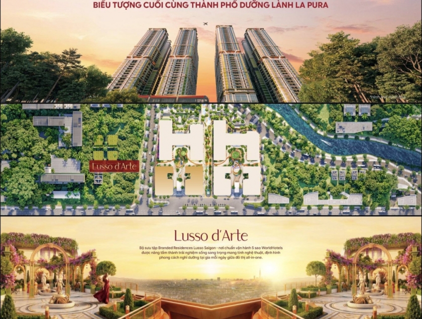 Căn Hộ LUSSO D’ARTE mặt tiền đường Quốc Lộ 13,Ga Metro, 3 tầng TTTM