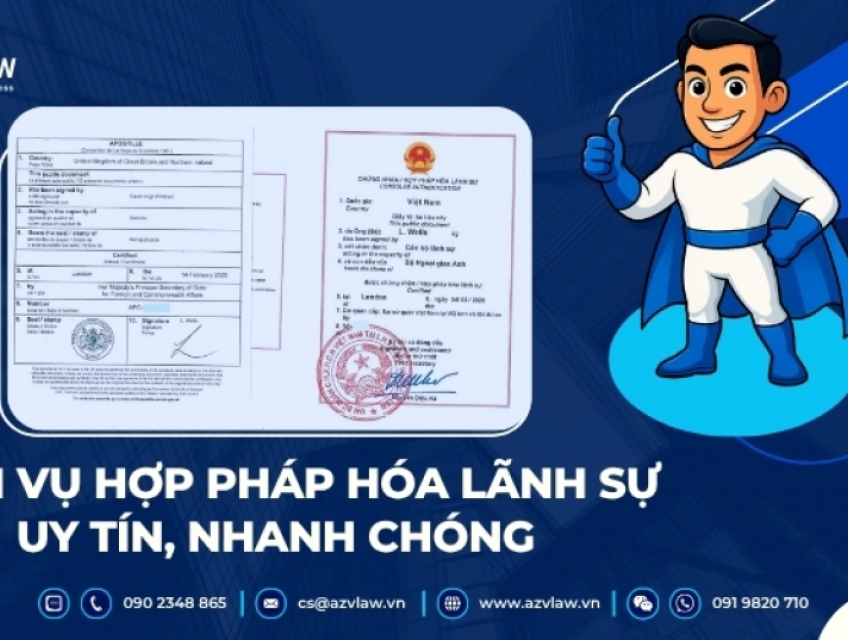 Dịch vụ hợp pháp hóa lãnh sự nhanh chóng, giá tốt