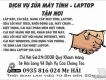 Nhận sữa máy tính, laptop tận nơi, tại thành phố Buôn Ma Thuột.