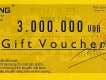 Thanh lý 2 voucher (mỗi cái 3tr) vàng Cửu Long - không thời hạn
