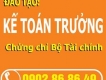 Học lớp KẾ TOÁN TRƯỞNG tại Vũng Tàu