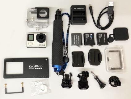 Bán GoPro Hero 4 Black + 2 pin + Gậy gopro full phụ kiện mới 99%