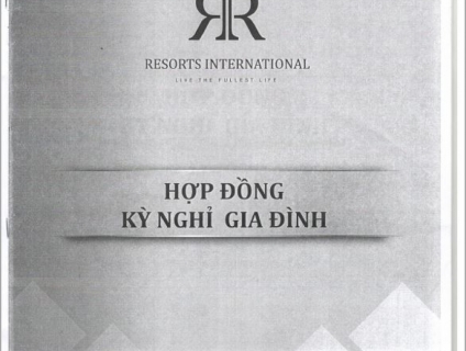 Hợp đồng kỳ nghỉ gia đình_Công ty cổ phần Resorts International