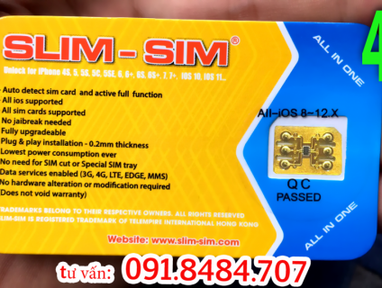 49k Slim Sim Ghép auto fix FULL iPhone LOCK thành QUỐC TẾ