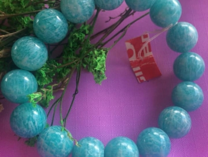 Vòng tay đá Amazonite 14 ly cho nam