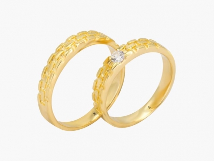 Nhẫn Cưới Vàng APJ Vàng 18k – NC0030.1