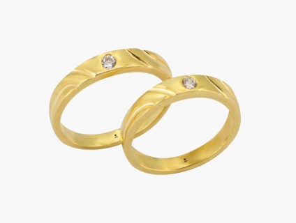 Nhẫn Cưới Vàng APJ Vàng 18k – QNC41