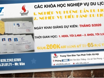 Lớp Điều hành và hướng dẫn viên du lịch nội địa/quốc tế