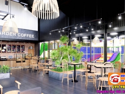 Mô hình cafe kết hợp khu vui chơi trẻ em, Lh: 0941 7777 05