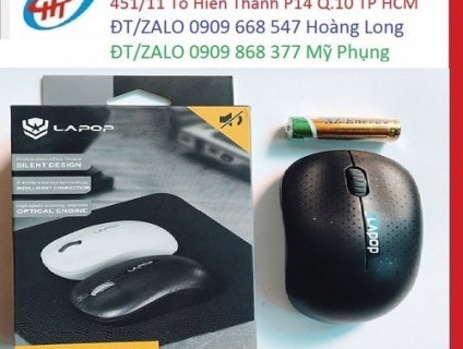 Chuột quang không dây Lapop RM10 - Đen, Trắng