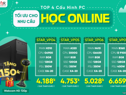 TOP 4 CẤU HÌNH PC TỐI ƯU CHO NHU CẦU HỌC ONLINE