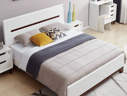 Giường gỗ MDF cho không gian phòng ngủ hiện đại