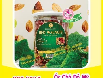 Óc chó đỏ tách vỏ 250g