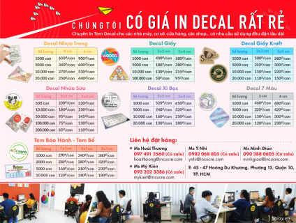 Cách tiết kiệm 30% chi phí in tem decal hàng tháng !!