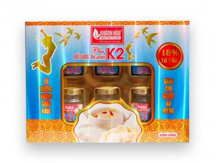 YẾN SÀO 18 % YẾN KHÁNH HÒA NUTRITION VITAMIN K2 Không Đường