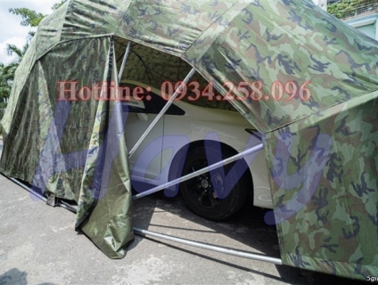 Nhà để xe ô tô tại Phúc Yên, Mái che bán nguyệt cho xe hơi,