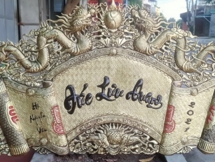 Địa chỉ bán cuốn thư câu đối Đức Lưu Quang bằng đồng mẫu đẹp tại HCM