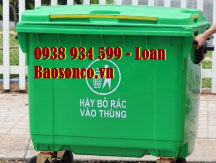 Mua xe thu gom rác 660 lít với giá cực sốc
