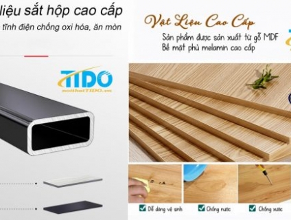 Bàn làm việc chân sắt chữ U (100x50cm) TI-BU02