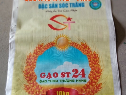 Quy cách bao bì PP dệt đựng Gạo phổ biến là : Bao gạo 5kg, 10kg, 20kg,