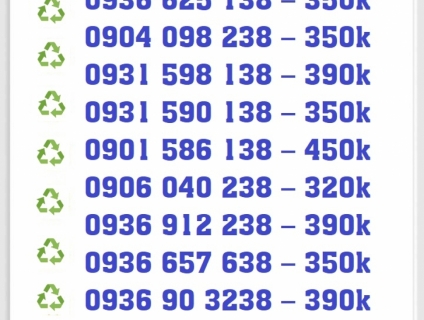 Sim Số Đẹp Giá Rẻ Đầu 09 - Mobifone Trả Trước