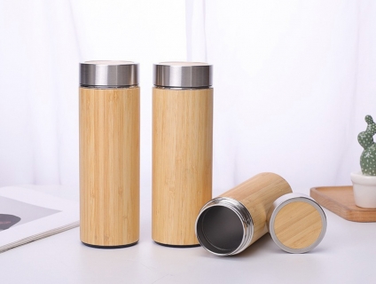 Bình giữ nhiệt vỏ tre 450ml giá sĩ toàn quốc