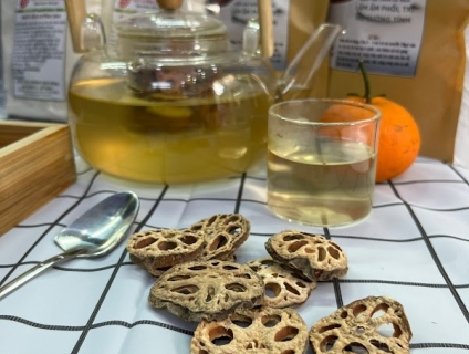 Trà củ sen - Giúp làm ấm phổi trị ho cường tính - An thần dễ ngủ